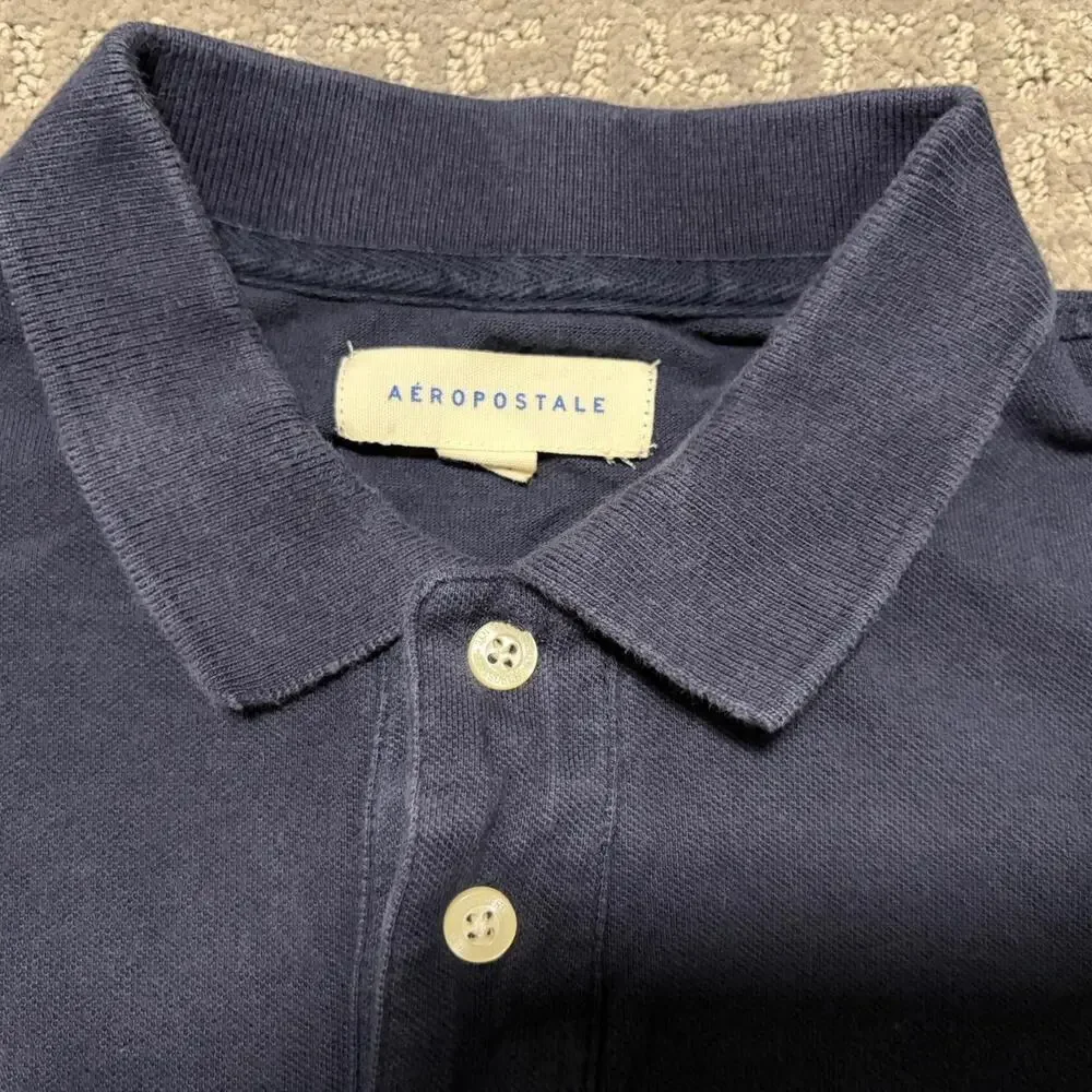 Navy blue aeropostale polo shirt